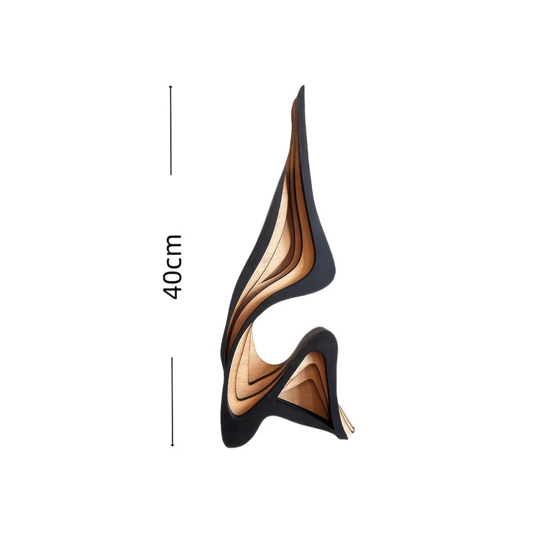 Wooden Three-dimensional Curved Artistic  Decoration   Bookshelf  Room Decoration Desktop Ornaments  Irregular Shape Artwork