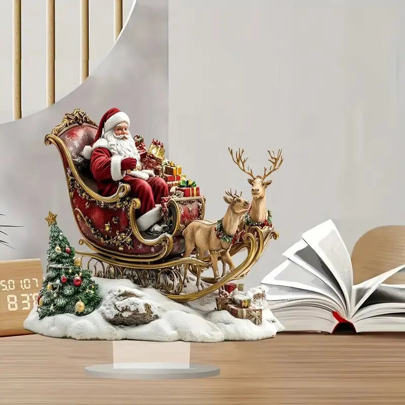 Unique Christmas Village Houses Sets Rotating Train Display Figurines-LED Light Up Musical,Battery Operated Holiday Decoration