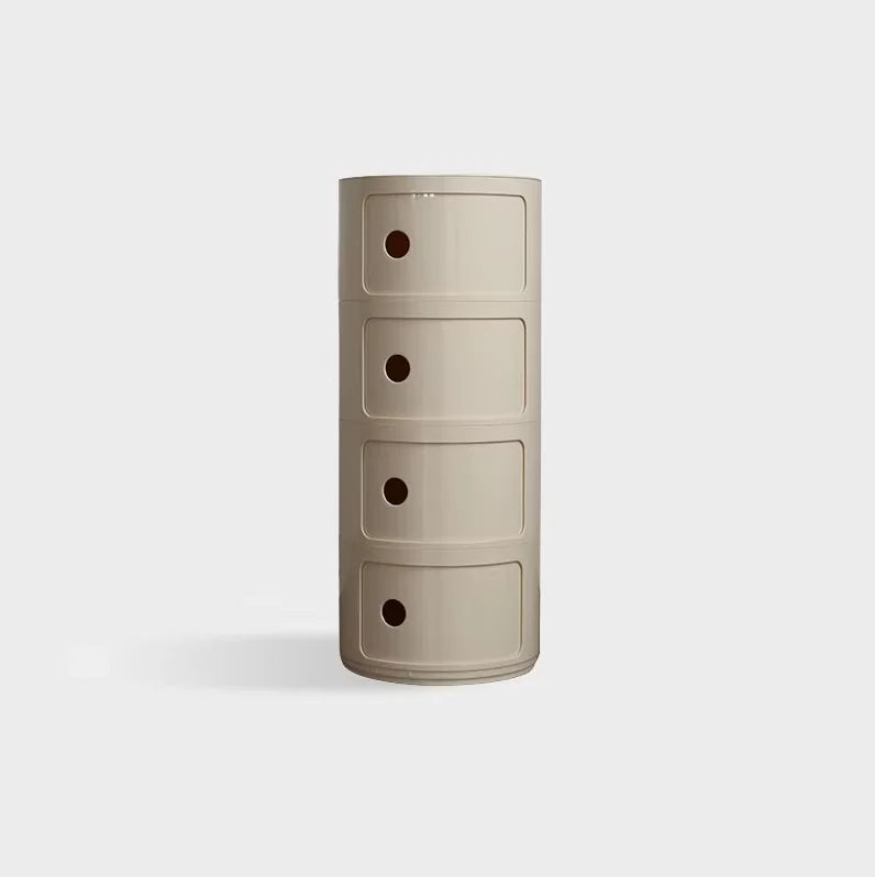 Round bedside table nordic plastic Bedside cabinet for bedroom small side end table nightstand Storage locker