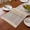 1pc Nordic Bohemian Striped Table Runner - Suitable for Spring and Summer! Hand - woven Tassels Decorative Table Accessory