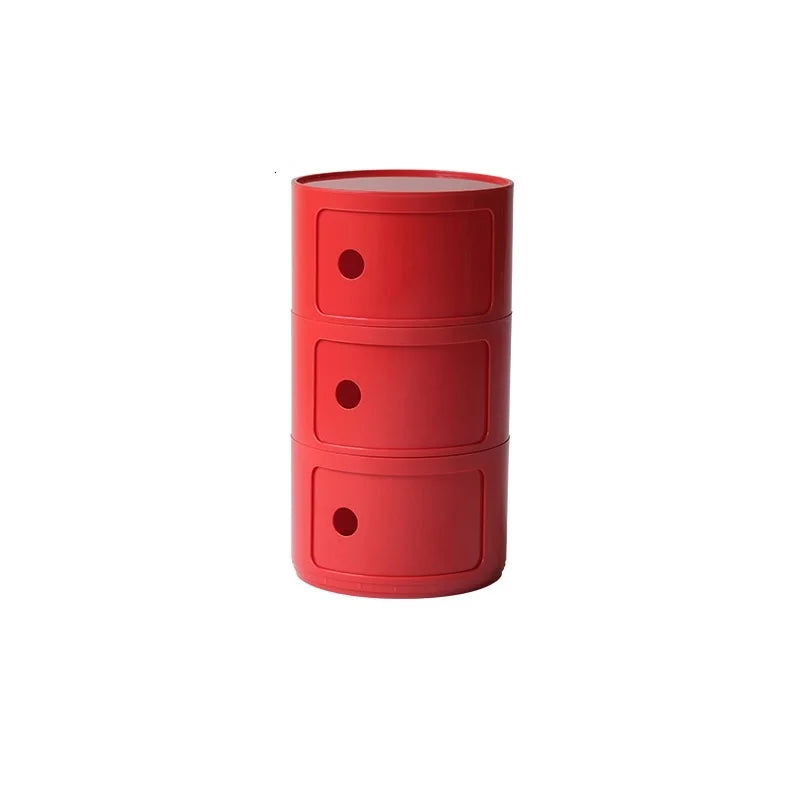 Round bedside table nordic plastic Bedside cabinet for bedroom small side end table nightstand Storage locker