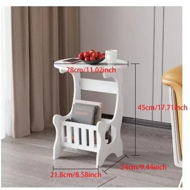 Mini Storage Rack Bedside Table, Bedroom Furniture, Modern Minimalist Mini Round Side Table, Lightweight Storage Cabinet